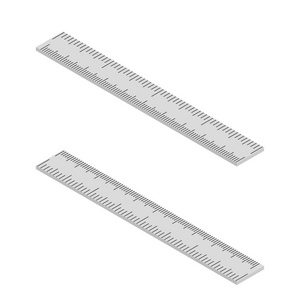 测量, 学校和建筑学的向量等距灰色标尺照片