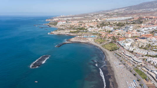 特内里费岛鸟瞰西班牙大西洋无人机俯视图