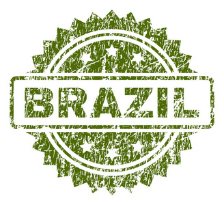 垃圾纹理巴西邮票印章