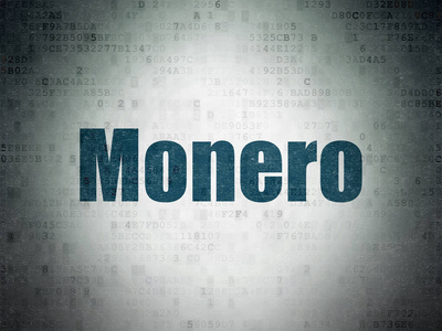 Blockchain 概念 Monero 数字数据纸背景