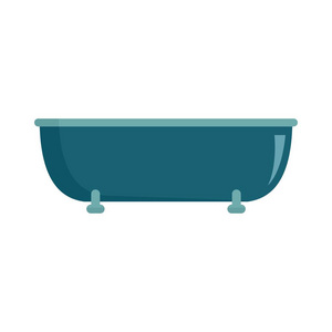 旧浴缸图标, 平面样式