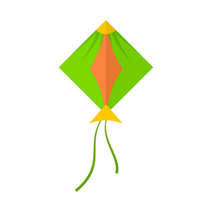 绿色风筝图标, 平面样式