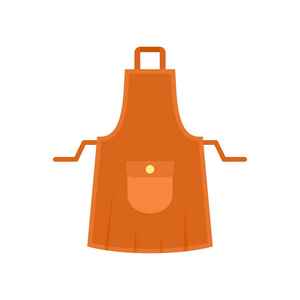 家庭主妇围裙图标, 扁平风格照片