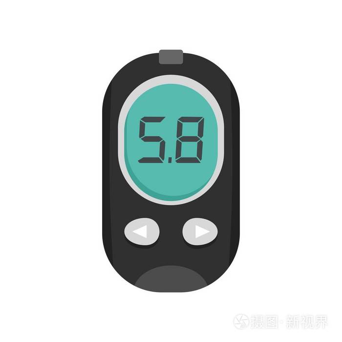 血糖表图标, 扁平型