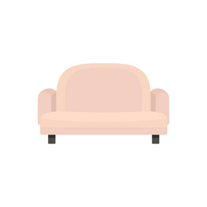 扶手椅沙发图标, 平面风格