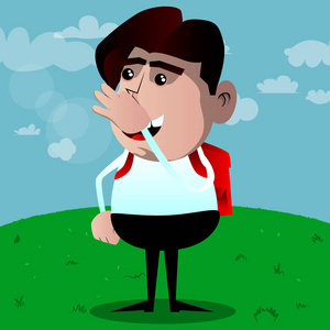 矢量卡通人物插画照片