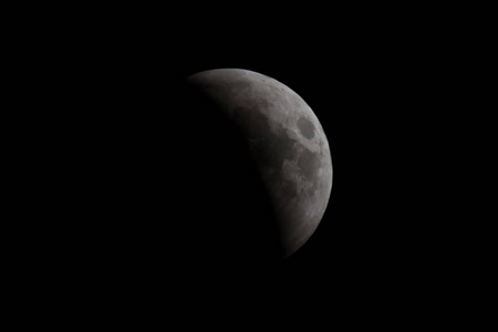 月食 月球的相位被地球的阴影遮蔽了