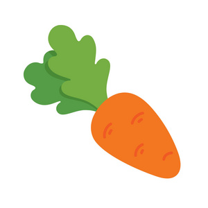 胡萝卜图标。矢量图