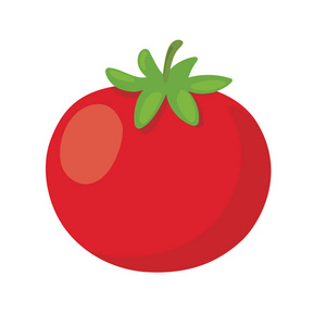 番茄。孤立的蔬菜。矢量插图