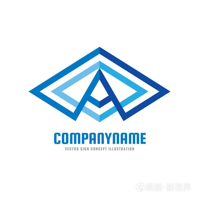 菱形形状的抽象创意符号.设计元素