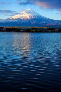 川口县长富士山和川口湖的形象