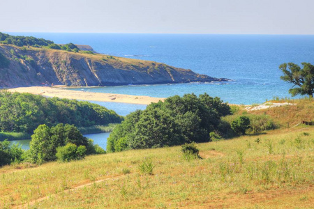 保加利亚黑海海岸夏季景观 Sinemorets 镇附近