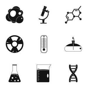 化学体验图标集, 简约风格