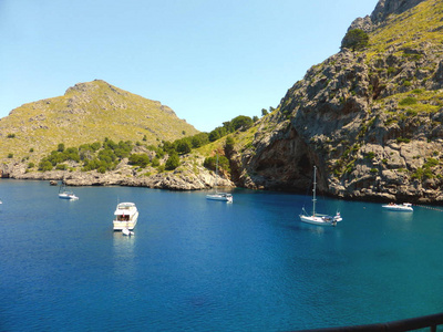 西班牙马略卡岛 Sa Calobra 湾游艇