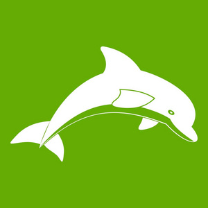跳海豚图标绿色