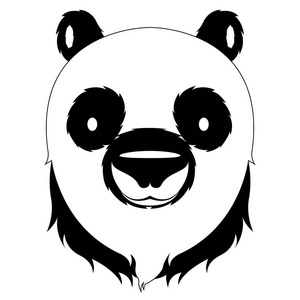 孤立可爱的熊猫头像图片