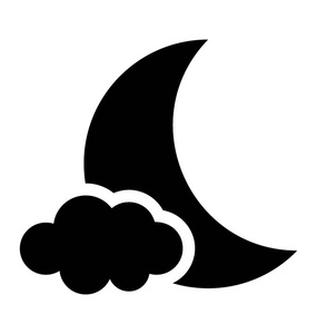 云彩图与月亮代表多云夜