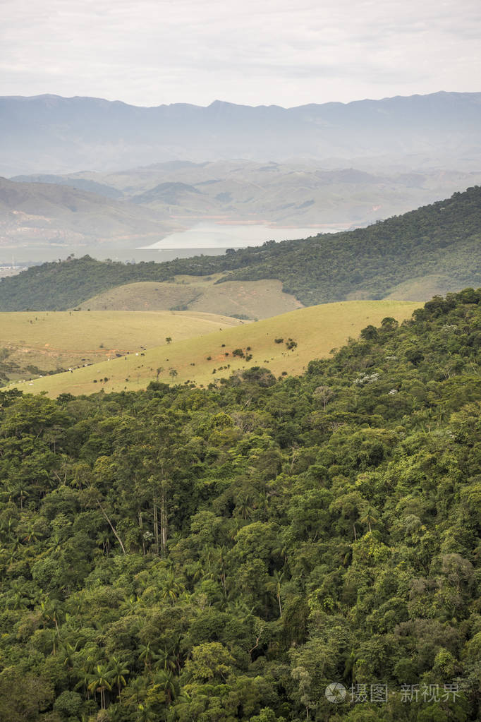 美丽的大西洋雨林景观从 Itatiaia 国家公园到淡水河谷做帕拉伊巴, 塞拉大 Mantiqueira, 里约热内卢, 巴西