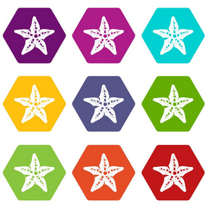 海星的图标设置颜色六面体