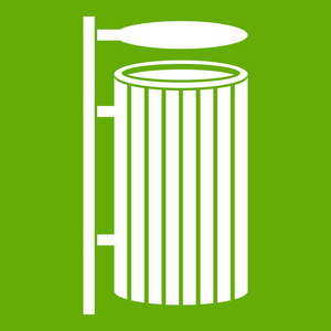 公共垃圾桶图标绿色
