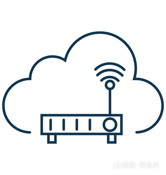 宽带连接隔离矢量图标可编辑插画-正版商用图片0us5ou-摄图新视界