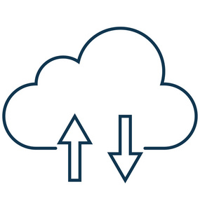 云计算隔离矢量图标可编辑