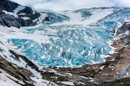 Fabergstolsbreen 冰川在挪威 Nigardsvatnet Jostedalsbreen 国家公园阳光明媚的一天