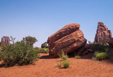 美国西南部的石崖和摩押沙漠。纪念碑谷, 亚利桑那