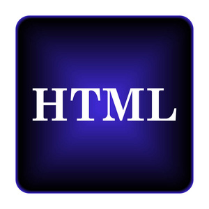 Html 图标。白色背景上的互联网按钮