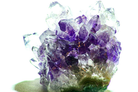 水晶紫水晶特写