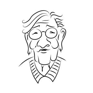 黑白手绘头发图片