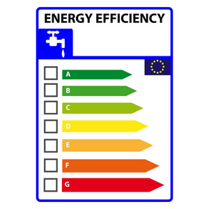 能源效率标签分离在白色背景上。矢量 illustartion