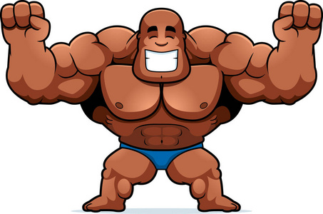 健美运动员卡通图片