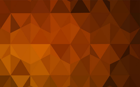深橙色矢量抽象马赛克背景。带渐变的三角形几何样本。品牌书背景的模式