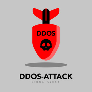 孤立的图标。Ddos 攻击概念