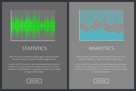 统计和分析图表, 矢量横幅