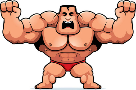 健美运动员卡通图片