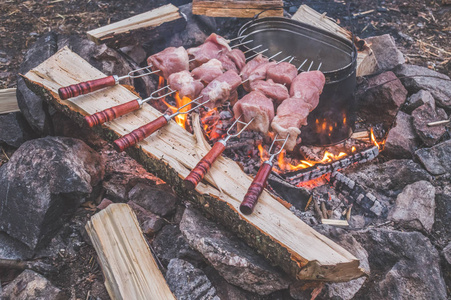 远足在火煎肉, 烧烤设施