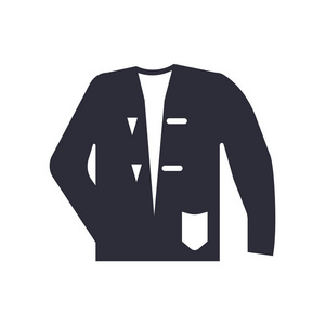 大衣图标矢量隔离白色背景为您的 web 和移动应用程序设计, 大衣徽标概念