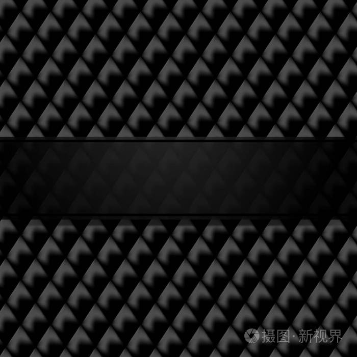 黑色和灰色格子图案的黑丝带