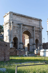 罗马论坛, 萨普提米亚斯西弗勒斯的拱门, 罗马, 意大利