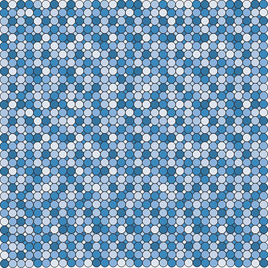 蓝色现代几何圈子抽象背景。虚线纹理模板。几何图案