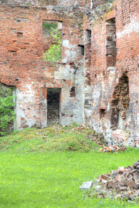 Insterburg 城堡的废墟, 东部普鲁士人中世纪防御结构。Chernyakhovsk