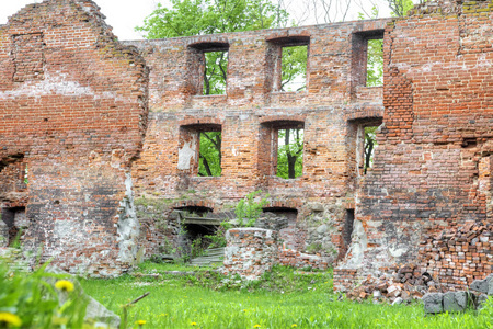 Insterburg 城堡的废墟, 东部普鲁士人中世纪防御结构。Chernyakhovsk