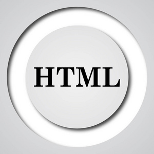 Html 图标。白色背景上的互联网按钮