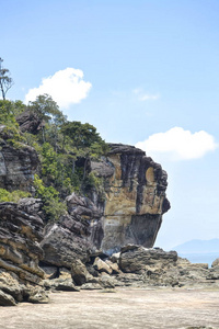 婆罗洲海滩上的岩石图片