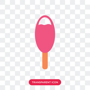 在透明背景上隔离的冰棒矢量图标, Popsicl