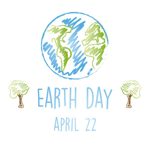 卡通风世界地球日图片-卡通风世界地球日素材-卡通风世界地球日插画