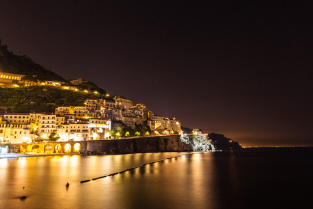 阿马尔菲的夜景