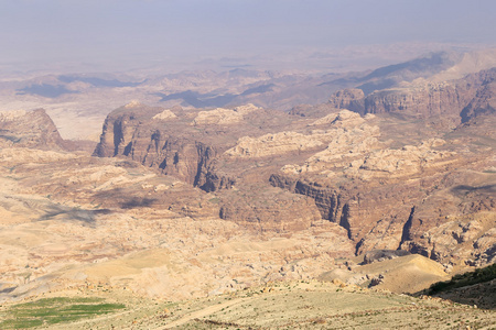 沙漠山风景 鸟瞰图，Jordan，中东